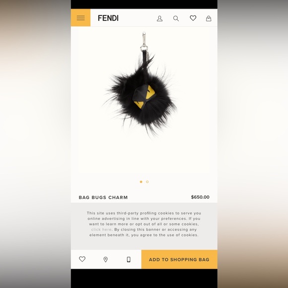 Vintage used preloved fendi fur monster charm keychain purse bag attachment - Picture 8 of 9